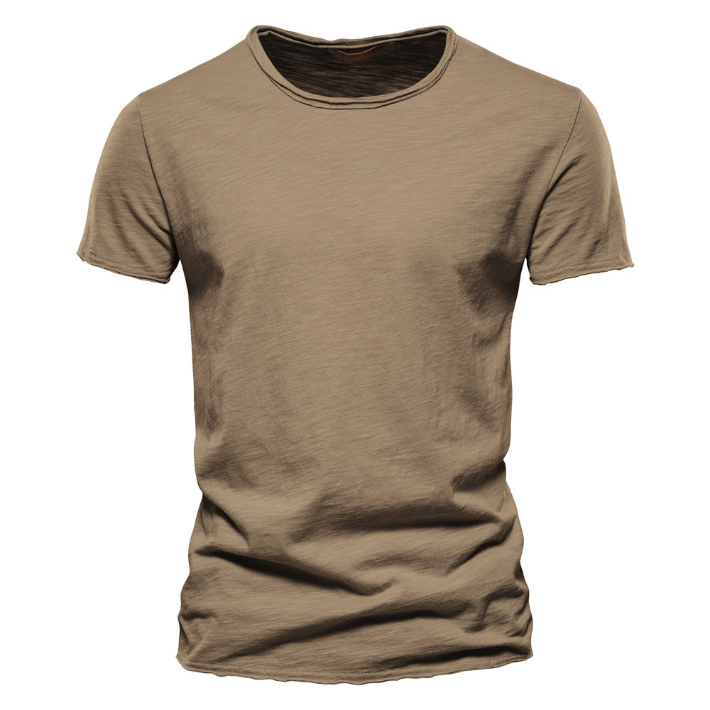 Comfort Solid Men's Slim Fit Slub Cotton T-Shirt