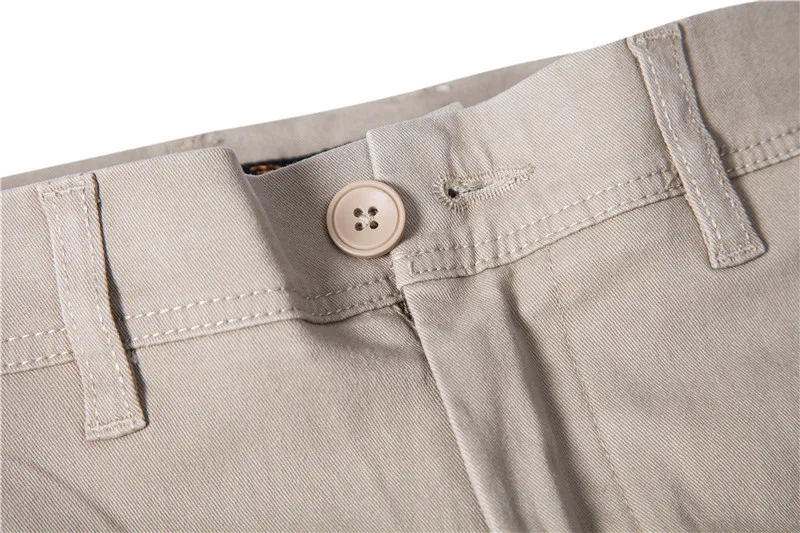 Simple and fashionable men's business all-match cotton solid color trousers comfortable