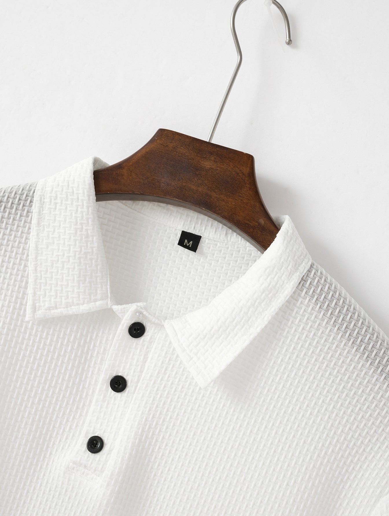 Mesh ice silk short-sleeved T-shirt men's shirt collar solid color polo