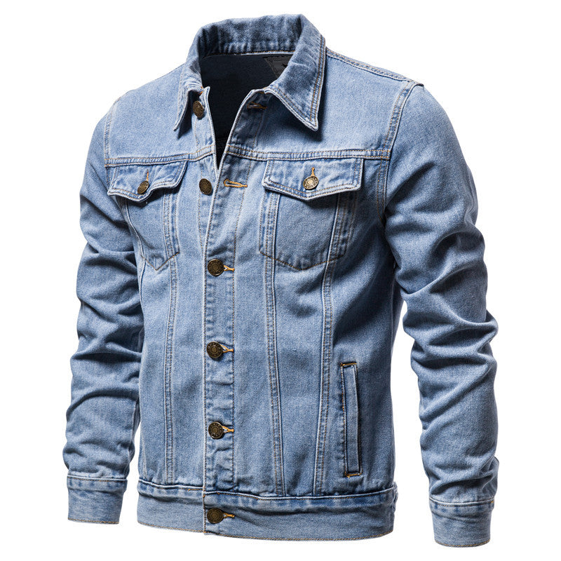 Men's cotton casual denim jacket