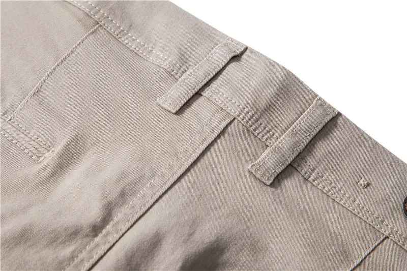 Simple and fashionable men's business all-match cotton solid color trousers comfortable