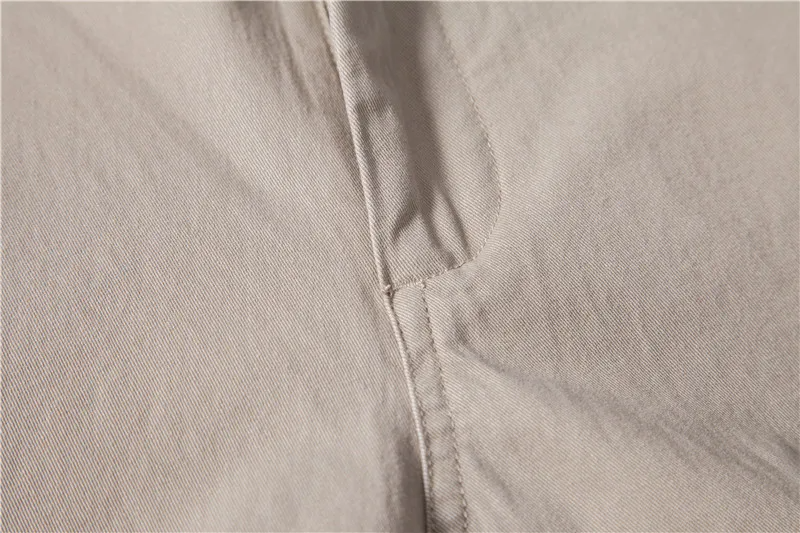 Simple and fashionable men's business all-match cotton solid color trousers comfortable