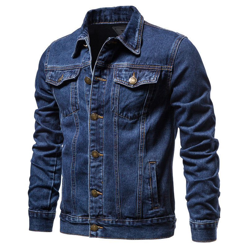 Men's cotton casual denim jacket
