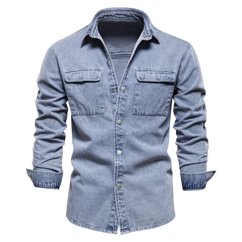 Washed Vintage Men's Denim Jacket