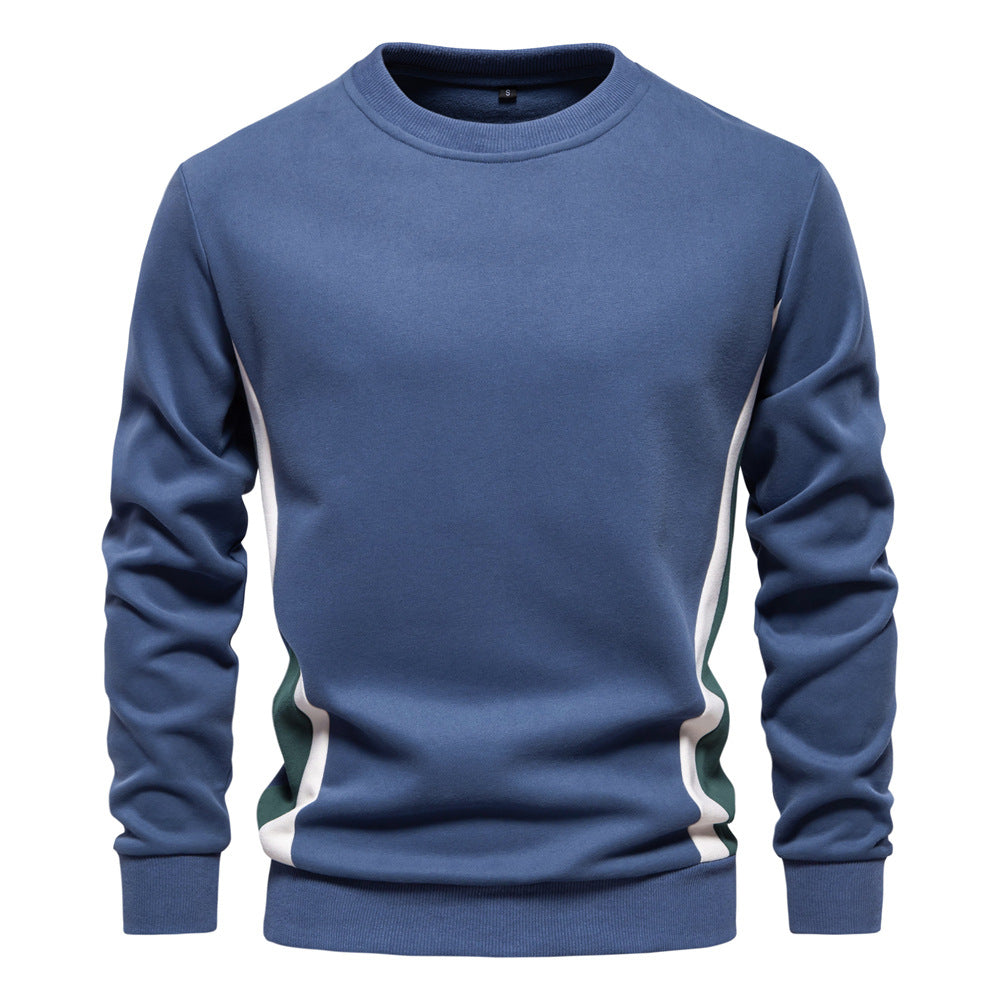 Casual and comfortable men's long-sleeved colorblock sweatshirt thin sweater