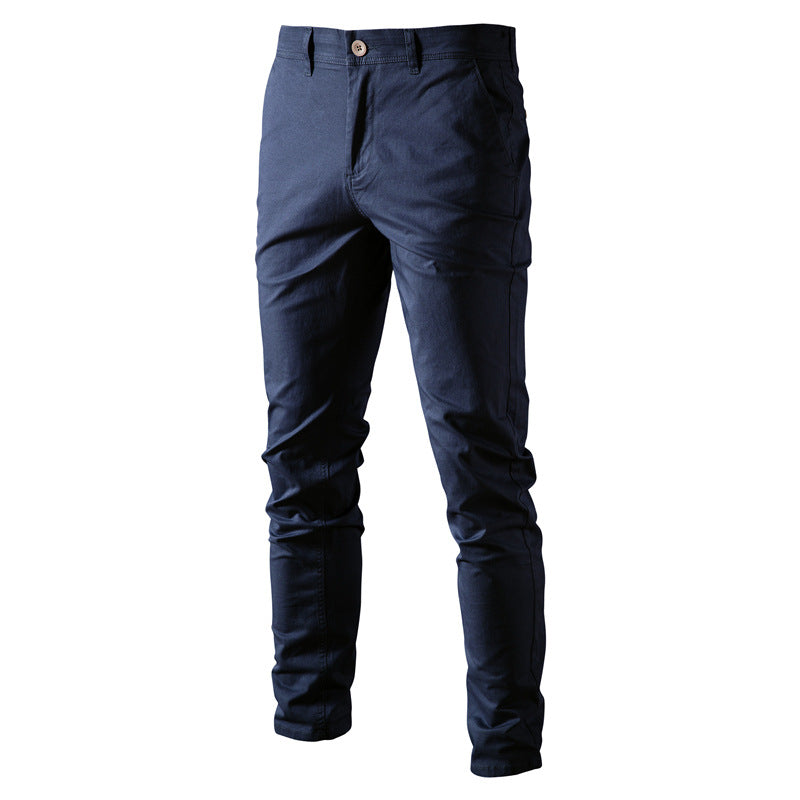 Simple and fashionable men's business all-match cotton trousers