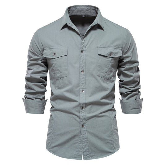 Men's Cotton Fashion Long Sleeve Shirt