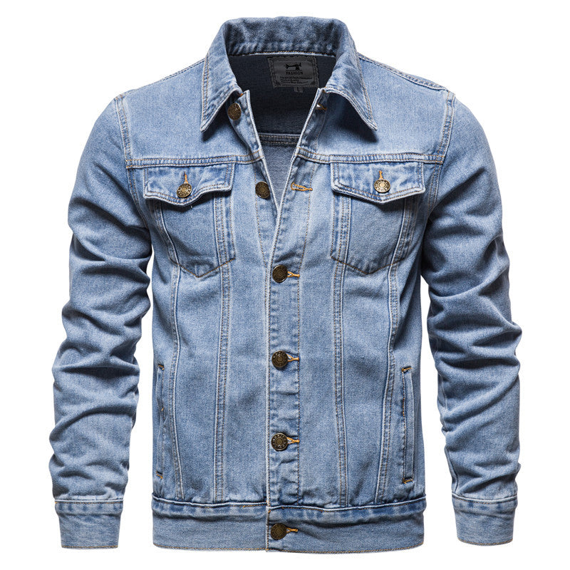Men's cotton casual denim jacket