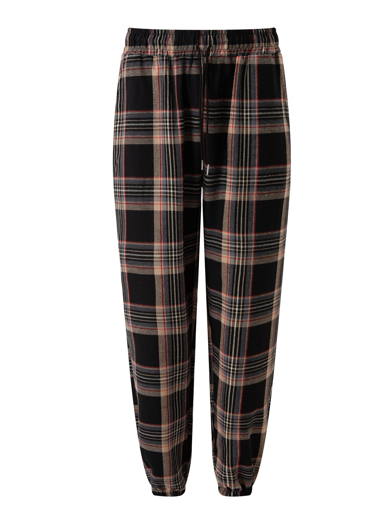 Men's Plaid Striped Casual Pants Fashion Casual Straight Trousers