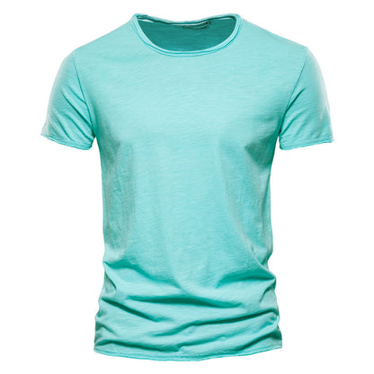 Comfort Solid Men's Slim Fit Slub Cotton T-Shirt