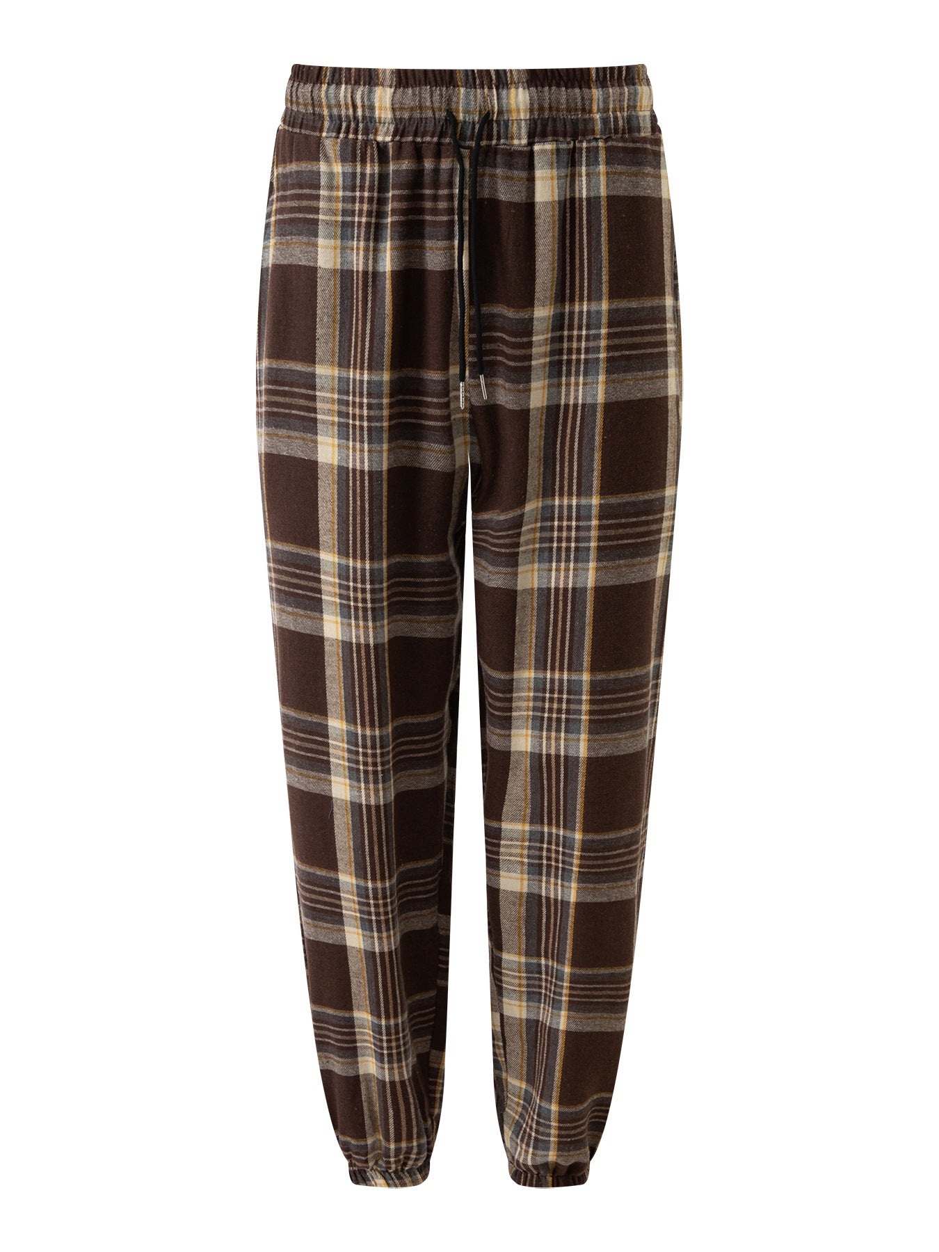 Men's Plaid Striped Casual Pants Fashion Casual Straight Trousers