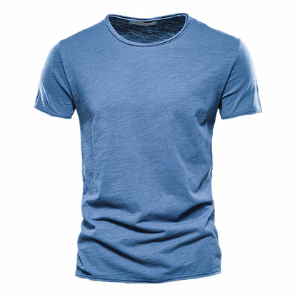 Comfort Solid Men's Slim Fit Slub Cotton T-Shirt