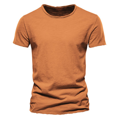 Comfort Solid Men's Slim Fit Slub Cotton T-Shirt