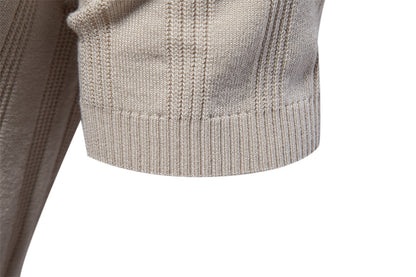 Men's lapel short-sleeved sweater