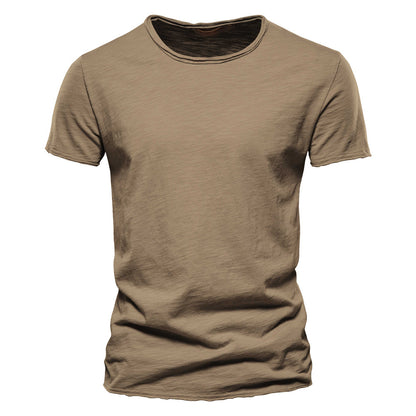 Comfort Solid Men's Slim Fit Slub Cotton T-Shirt
