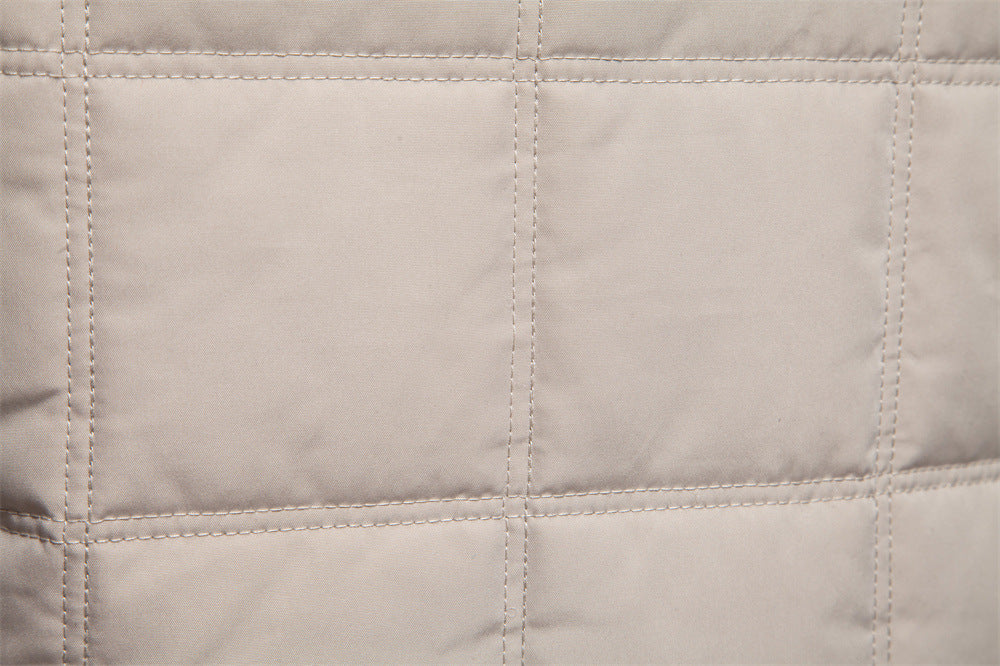 Solid color business men's stand collar jacket warm and thick white goose down