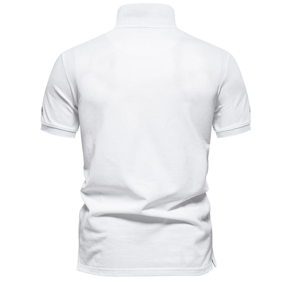 Fashion Men's embroidered light POLO short sleeve