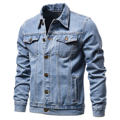Men's cotton casual denim jacket