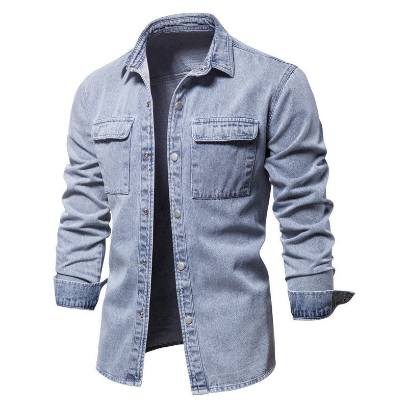 Washed Vintage Men's Denim Jacket