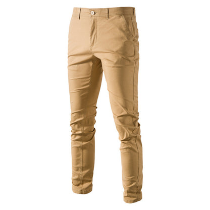 Simple and fashionable men's business all-match cotton trousers