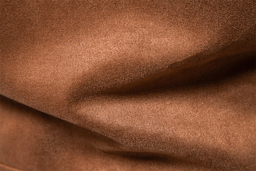 Fashion solid color simple men's suede lapel jacket