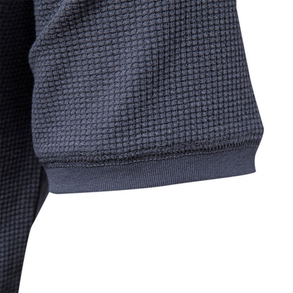 Solid color Men's short-sleeved waffle T-shirt
