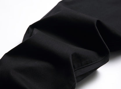 New casual pants men's casual pure cotton business suit pants large size elastic black formal trousers