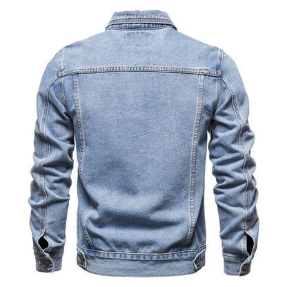 Men's cotton casual denim jacket