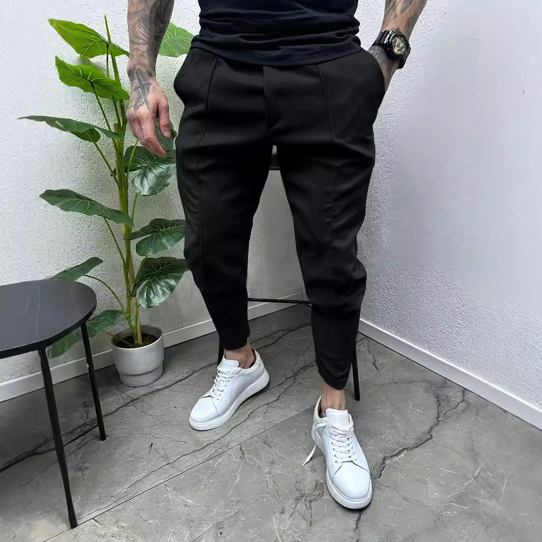 Casual slim fit overalls outdoor trendy trousers fitness pants