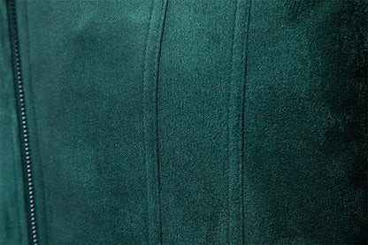 Solid color simple men's suede lapel jacket slim fit fashion