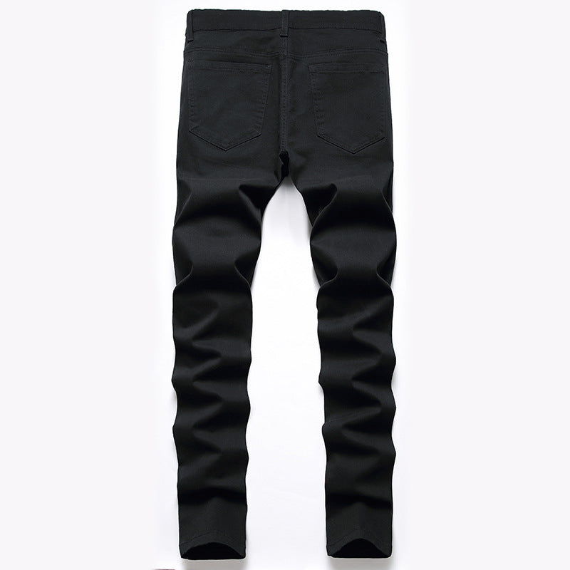 New casual pants men's casual pure cotton business suit pants large size elastic black formal trousers