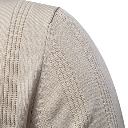 Men's lapel short-sleeved sweater