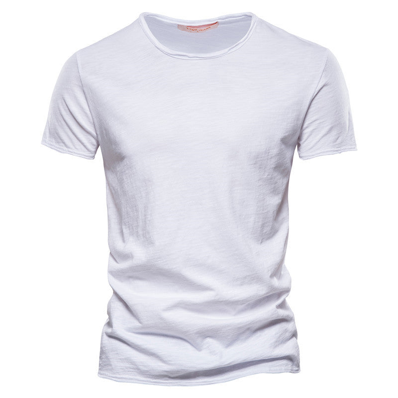 Comfort Solid Men's Slim Fit Slub Cotton T-Shirt