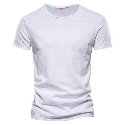 Comfort Solid Men's Slim Fit Slub Cotton T-Shirt