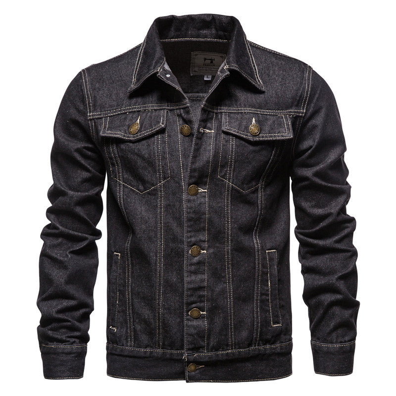 Men's cotton casual denim jacket