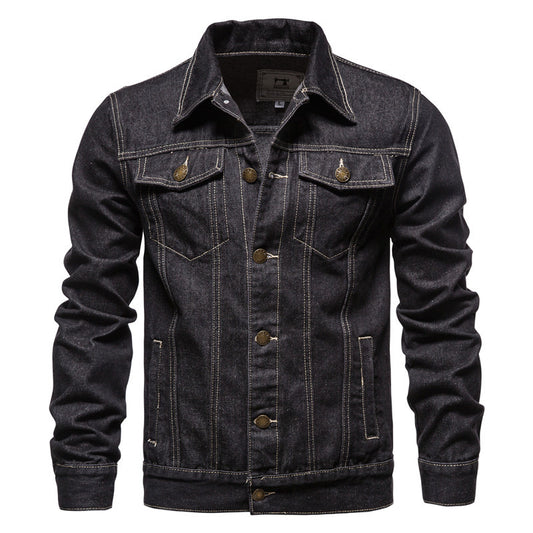 Men's cotton casual denim jacket