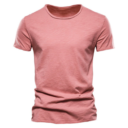 Comfort Solid Men's Slim Fit Slub Cotton T-Shirt