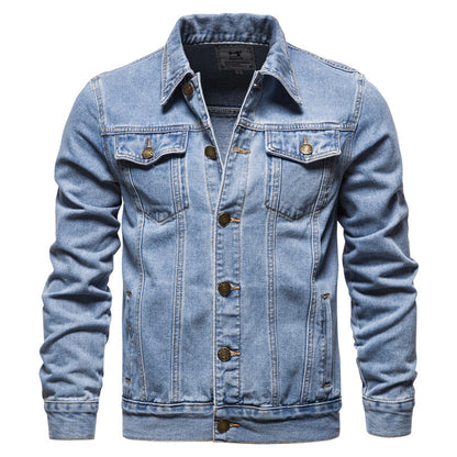 Men's cotton casual denim jacket