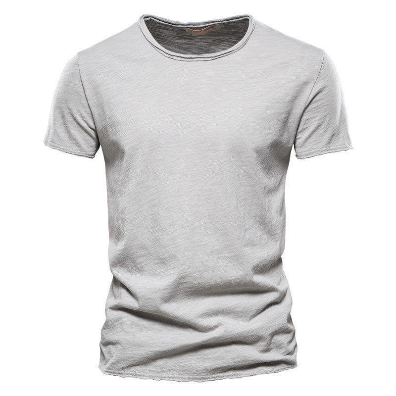 Comfort Solid Men's Slim Fit Slub Cotton T-Shirt