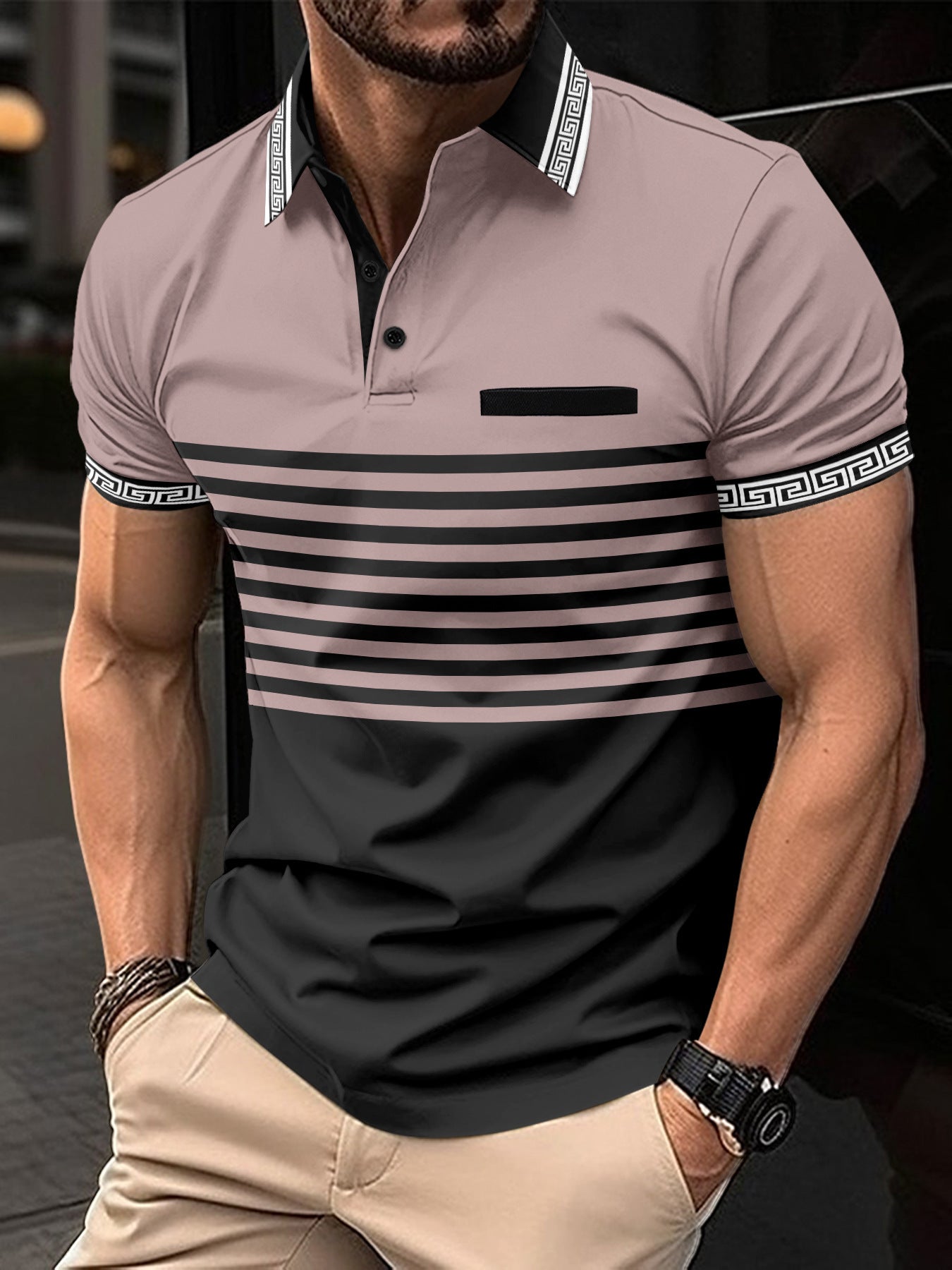 Linen Shorts Multi-Pocket Drawstring Men's Beach Solid Color Overalls