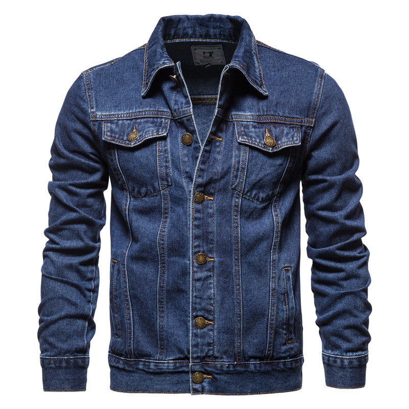 Men's cotton casual denim jacket