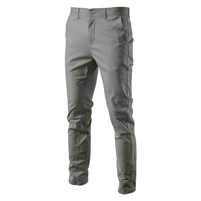 Simple and fashionable men's business all-match cotton trousers