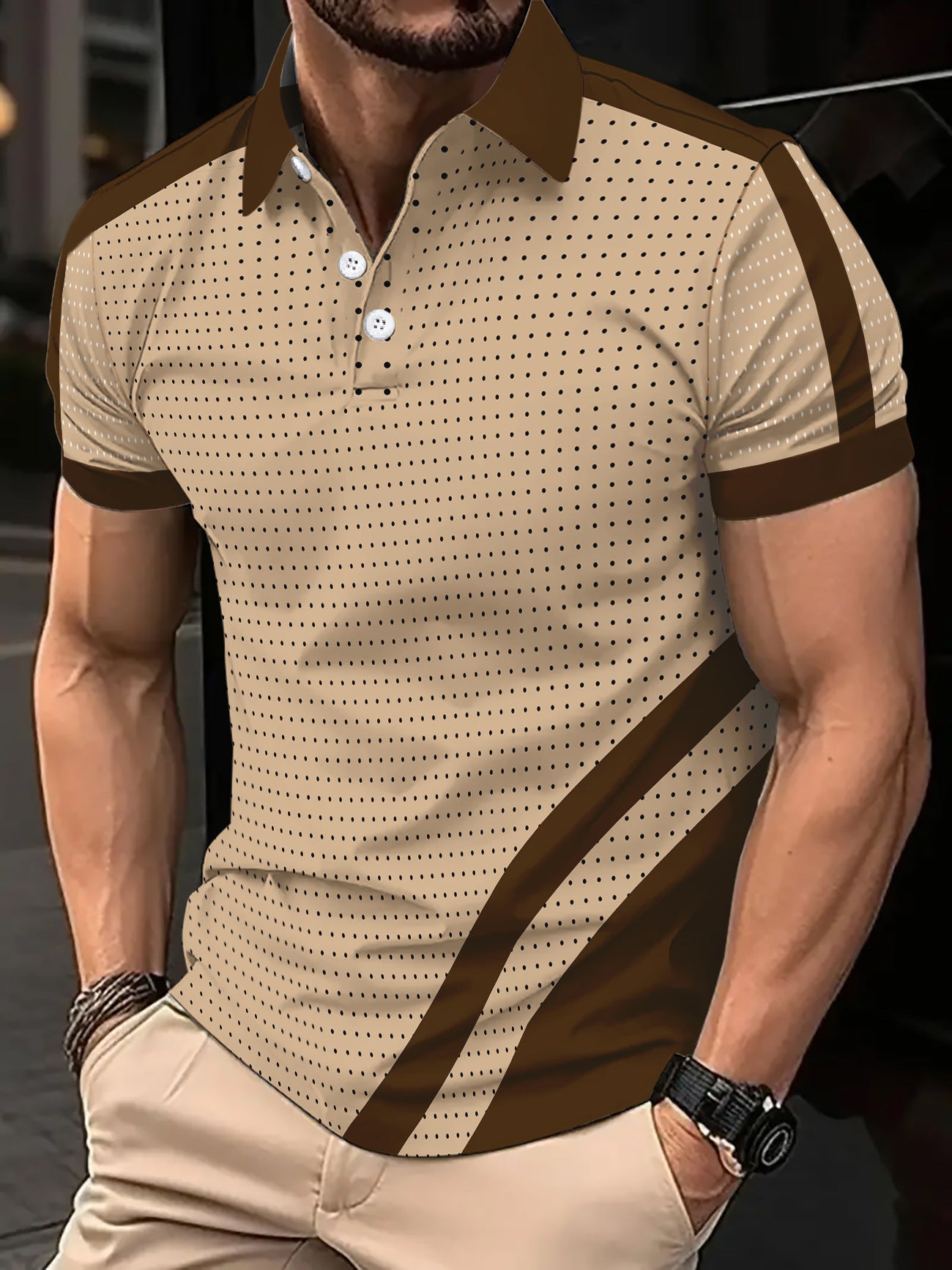 Button Men's Fashion Sports Polo Shirt